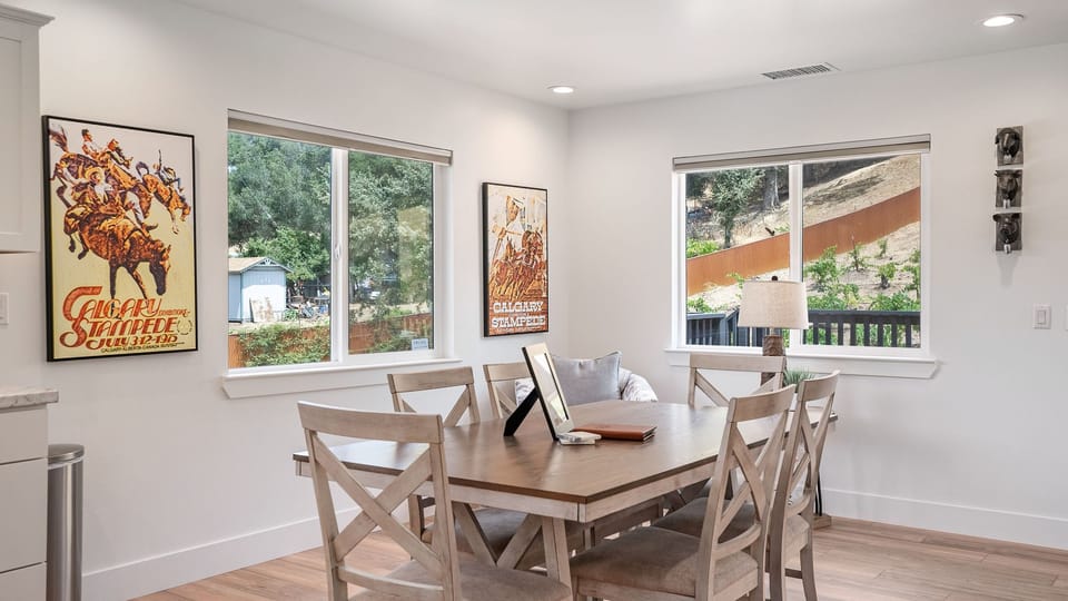Gather at the table with soft daylight and clean lines