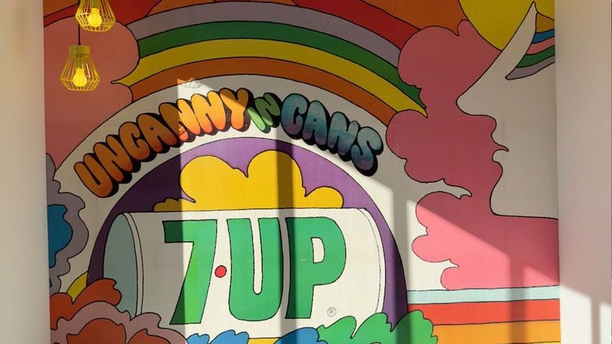 Bold mural art adds a playful pop of color and personality to the Mahala grounds.