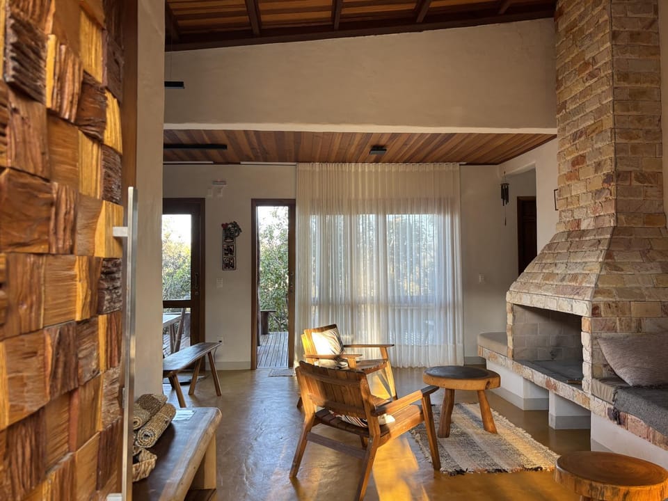 Living room, fireplace