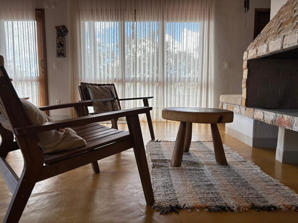 Living room, fireplace