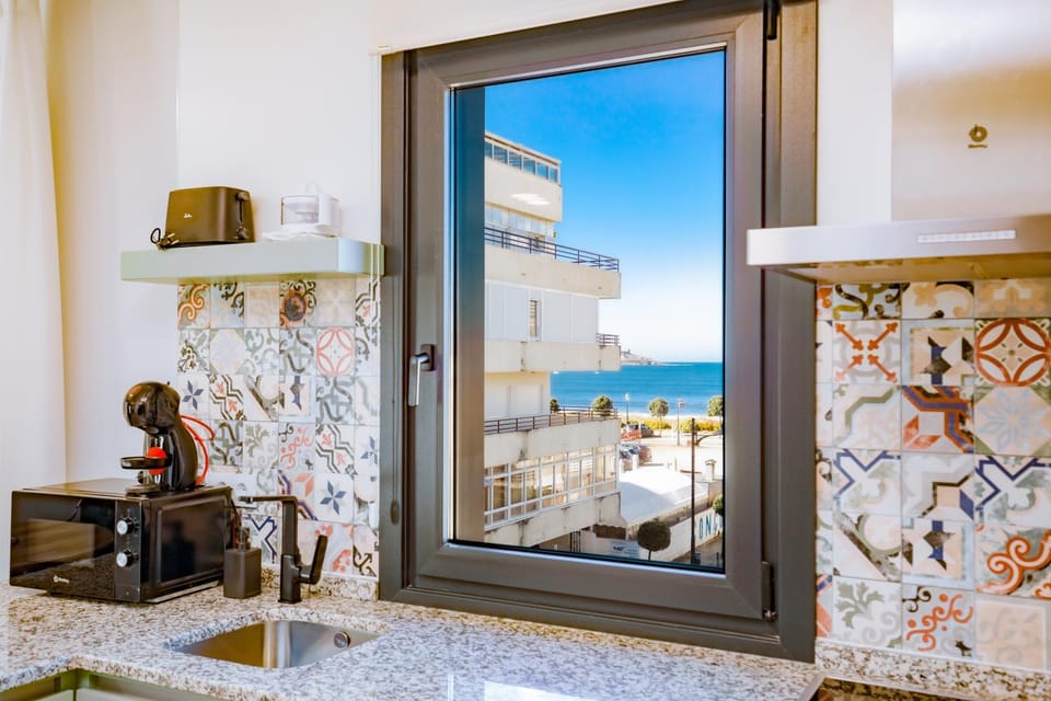 Kitchen or kitchenette, Beach, Sea view