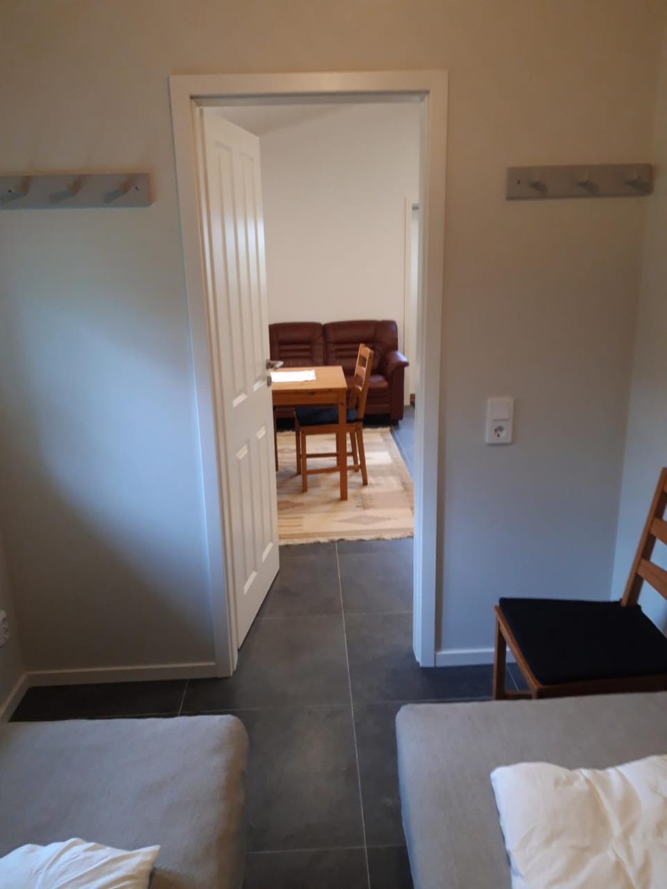 Bed, Seating area, Bedroom