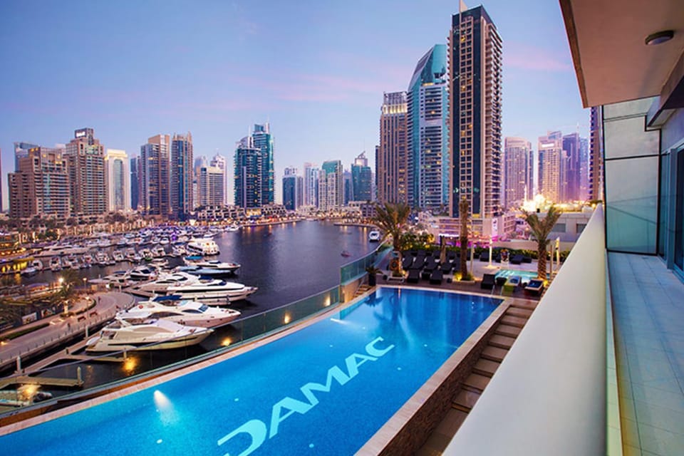 Night, Pool view, Swimming pool