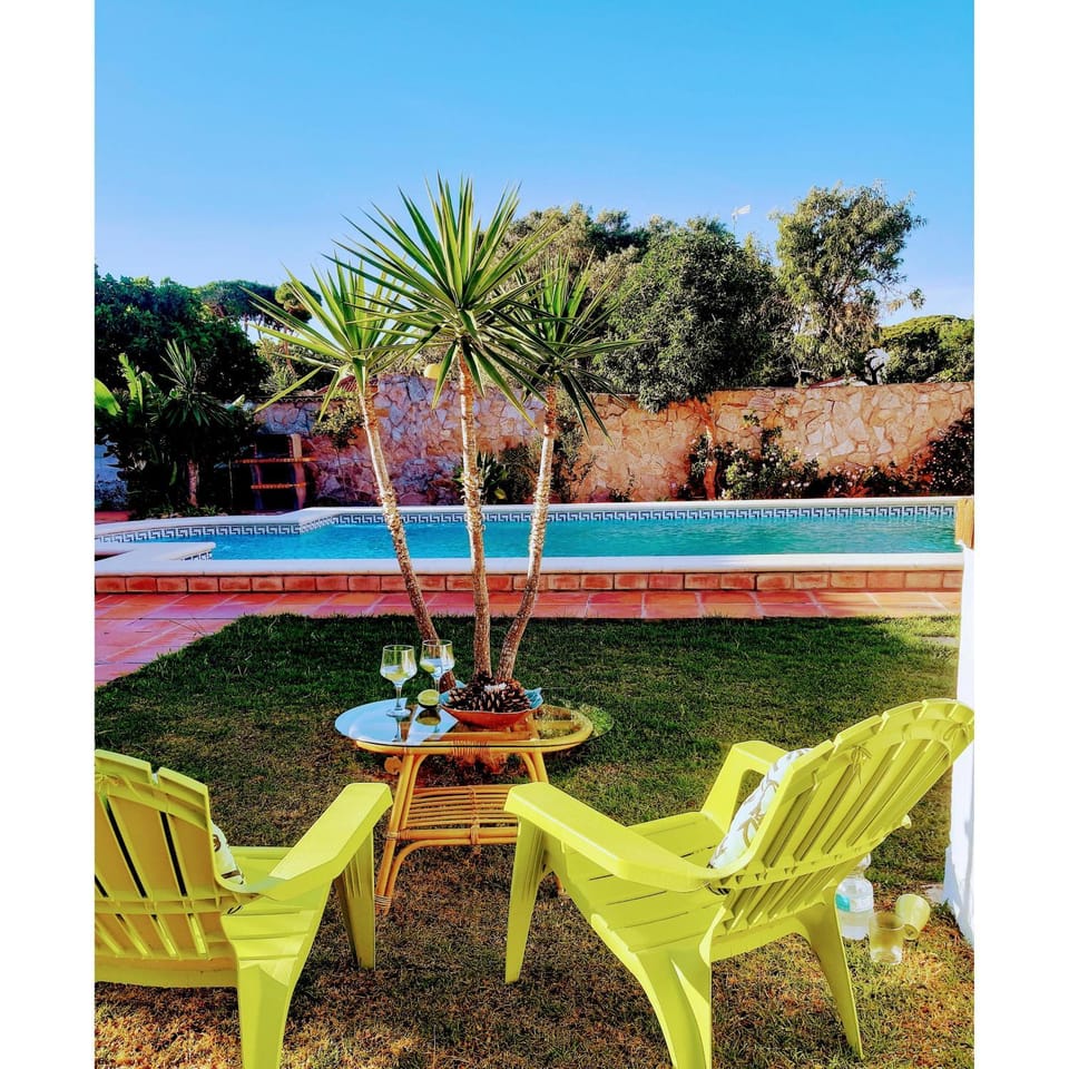 Garden view, Pool view, Swimming pool, sunbed
