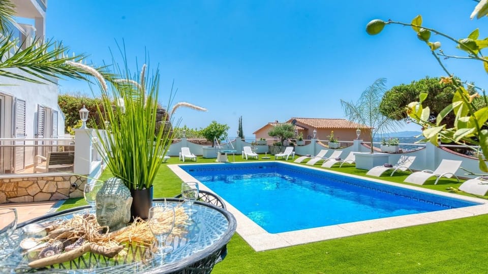 Property building, Living room, Swimming pool