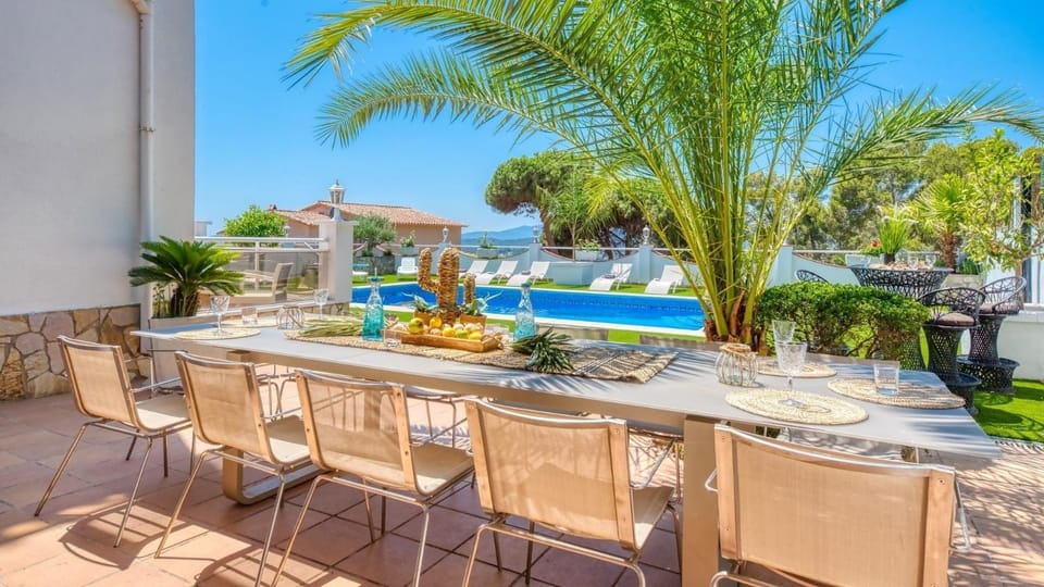 Property building, Living room, Swimming pool