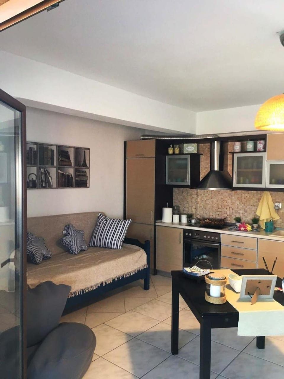 Living room, kitchen