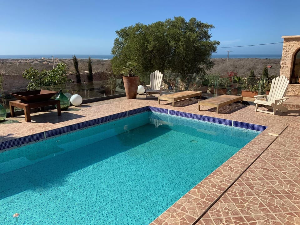 Patio, Natural landscape, Pool view, Swimming pool