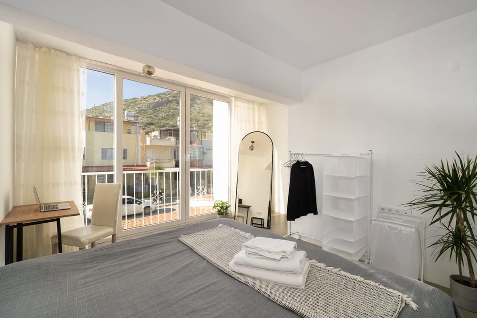 Bed, View (from property/room), Balcony/Terrace, Photo of the whole room, Bedroom, towels