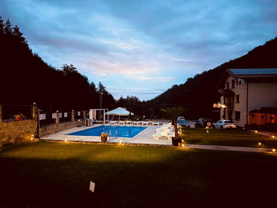 Property building, Swimming pool, Inner courtyard view