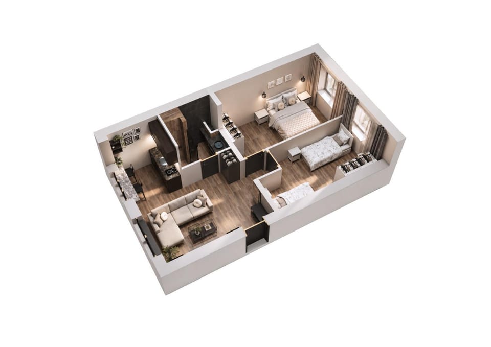 Property building, Bathroom, Living room, Bedroom, kitchen