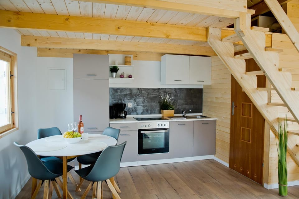 Kitchen or kitchenette, Dining area, stove