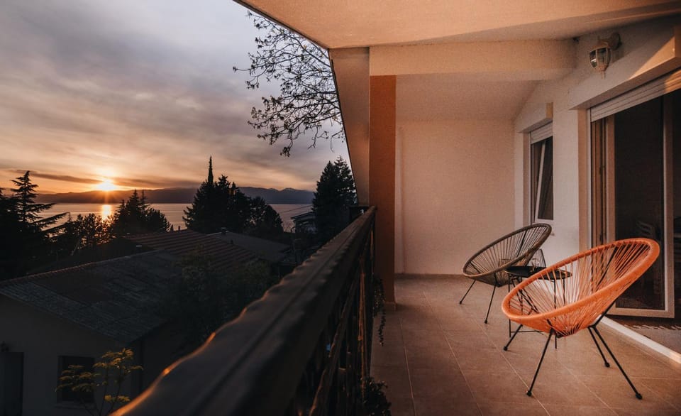 Natural landscape, Seating area, Lake view, Sunset