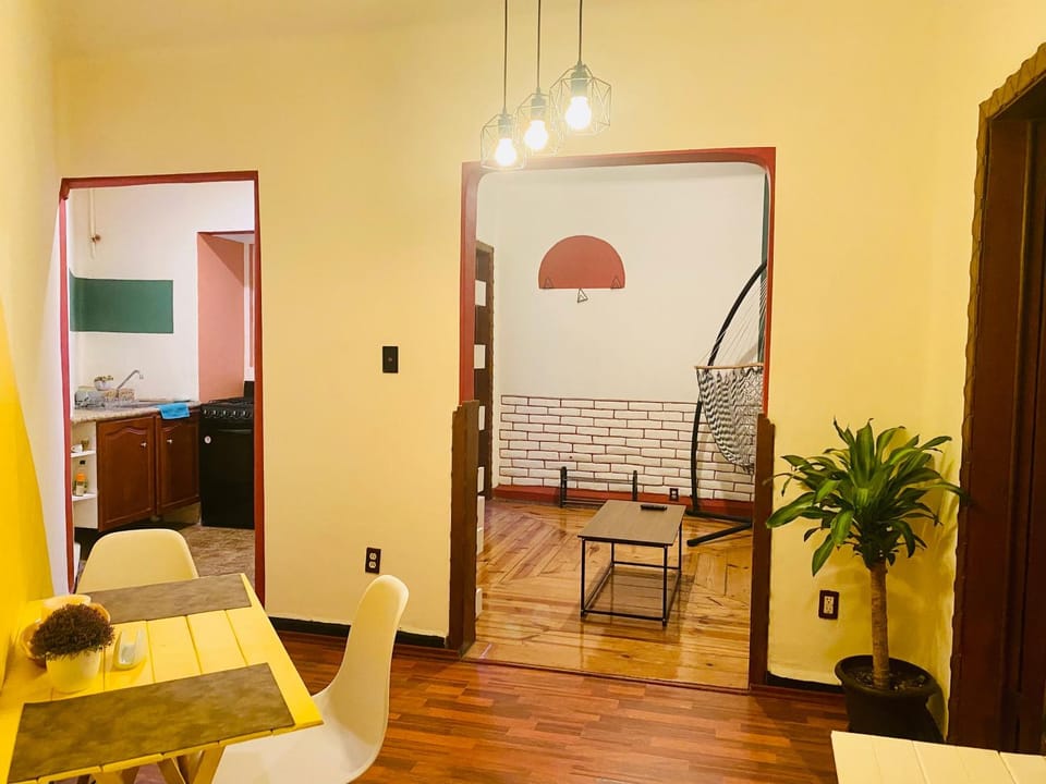 Kitchen or kitchenette, Living room, Dining area