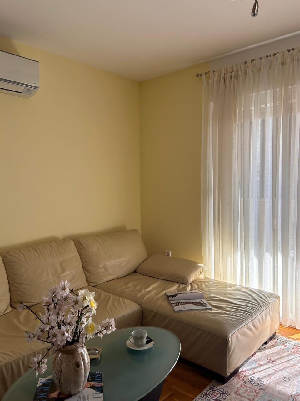 Living room, Seating area, air conditioner