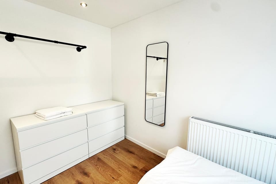 Bed, Photo of the whole room, Bedroom, towels, wardrobe