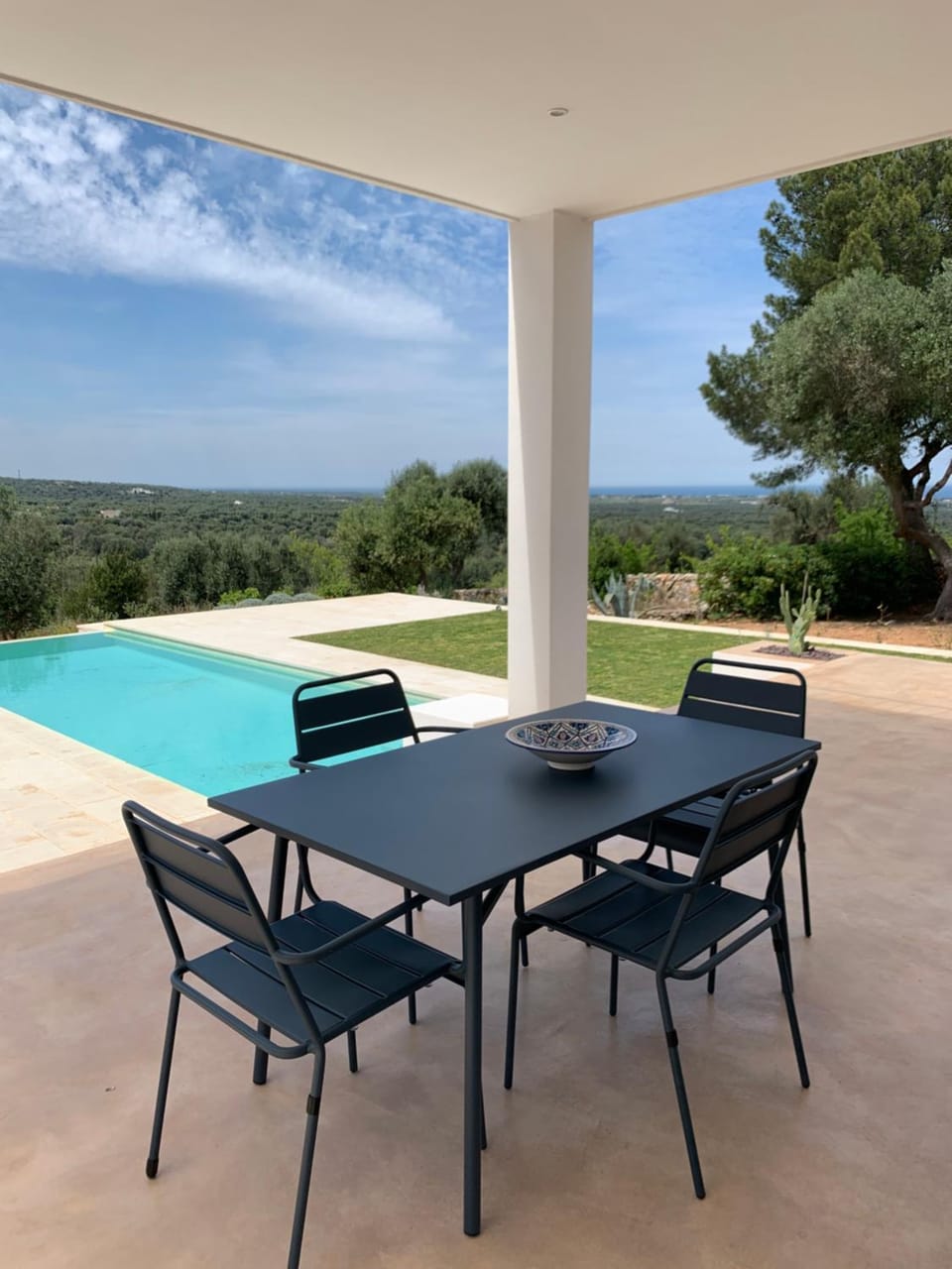 Patio, Natural landscape, Dining area, Pool view, Swimming pool
