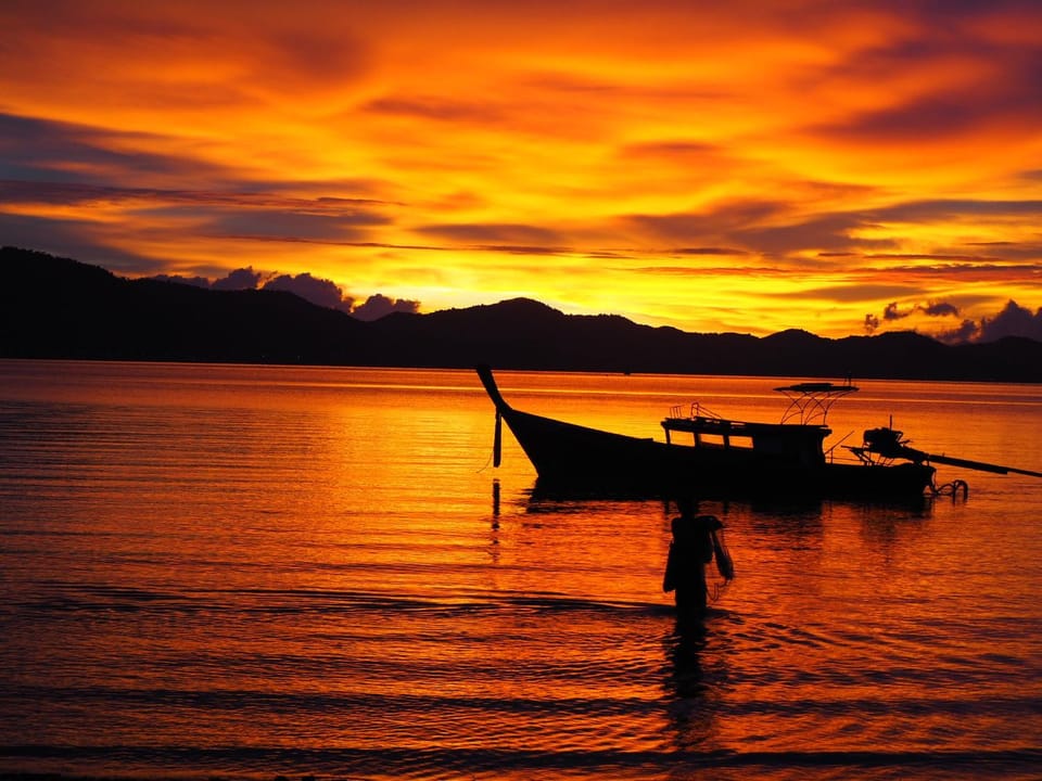 Natural landscape, Sea view, Sunset