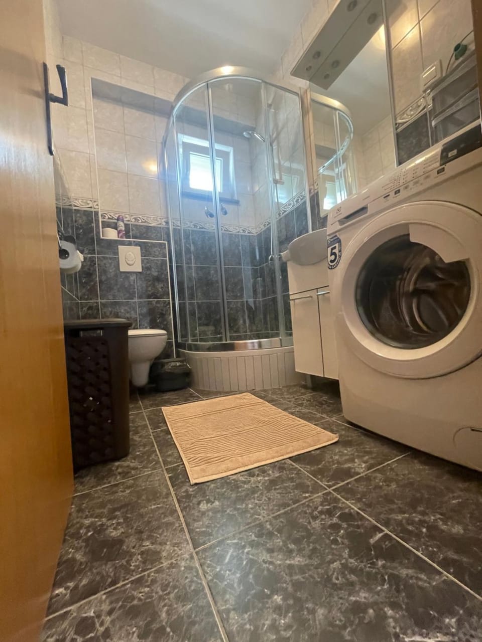 Shower, Toilet, Bathroom, washing machine
