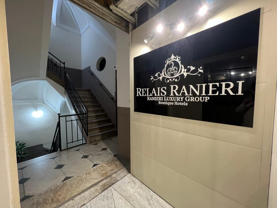Property logo or sign, elevator