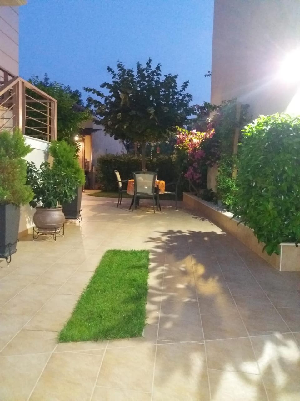 Patio, Night, Garden, Garden, Garden view