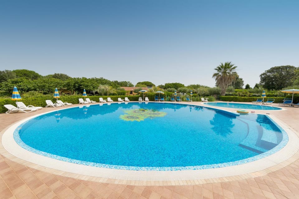 Property building, Living room, Swimming pool