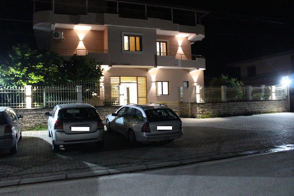 Property building, Night, Parking
