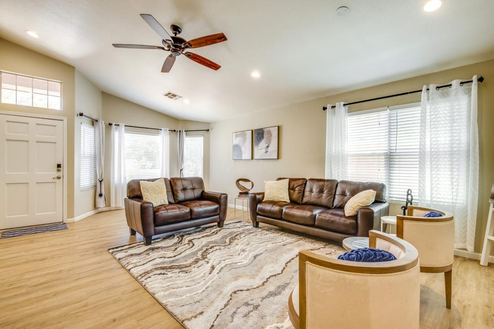 5 Mi to Dtwn Gilbert! Desert Gem w/ Fenced-In Pool House in Gilbert