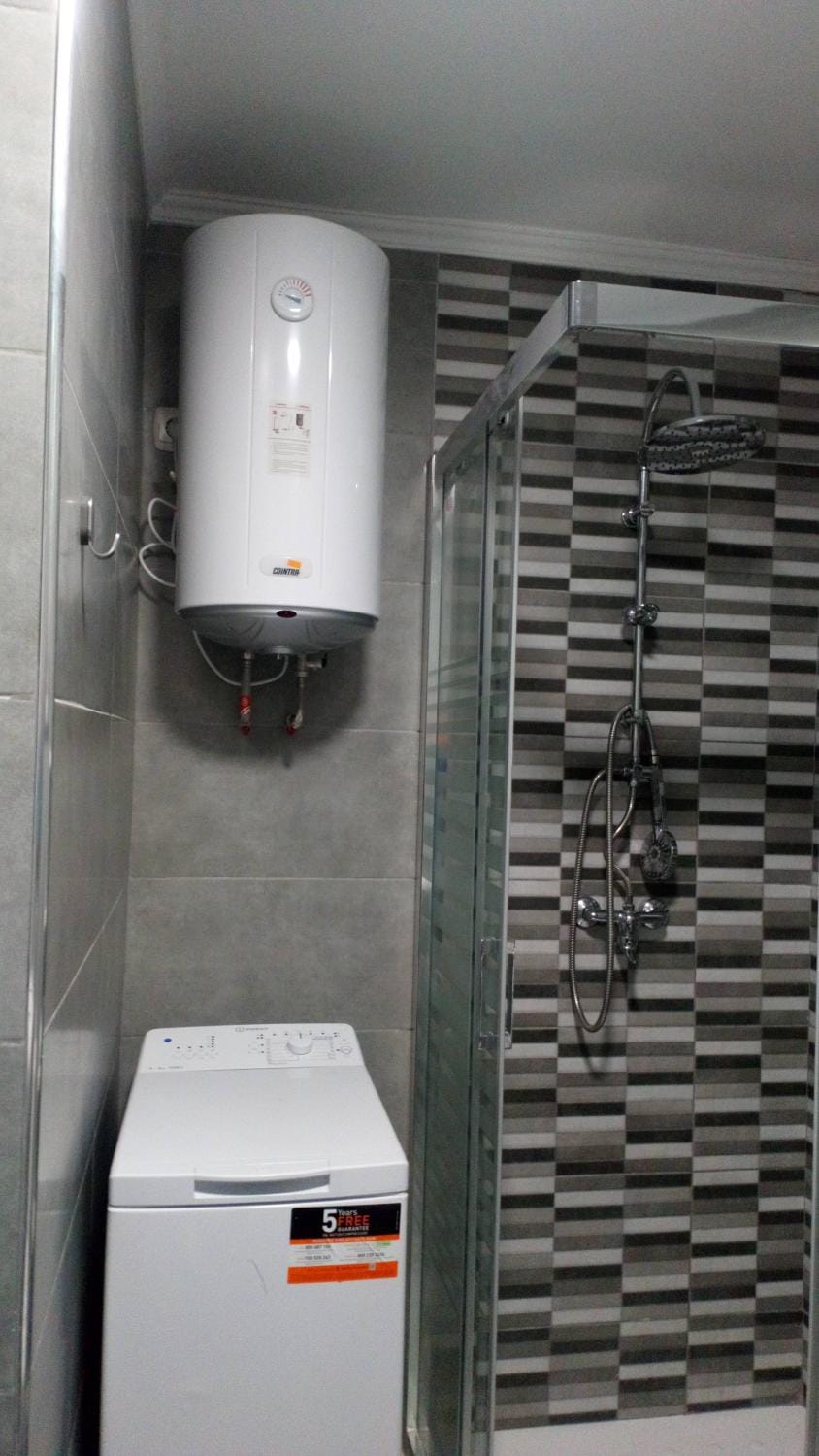 Shower, washing machine