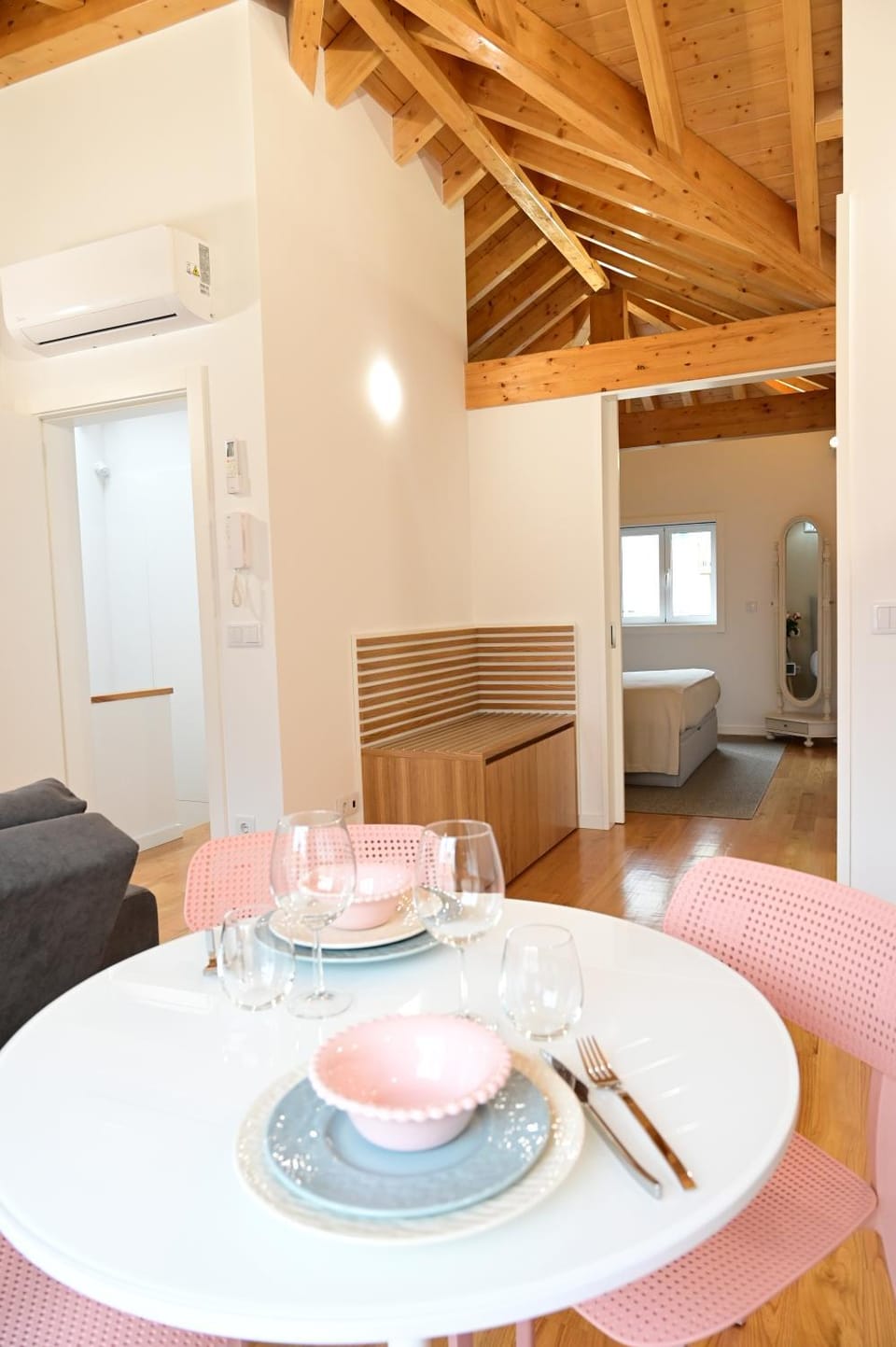 Dining area, air conditioner