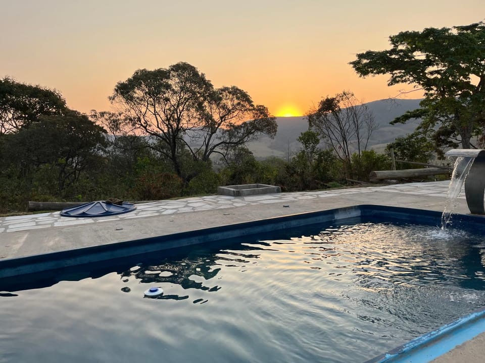 Day, Natural landscape, Mountain view, Swimming pool, Sunset