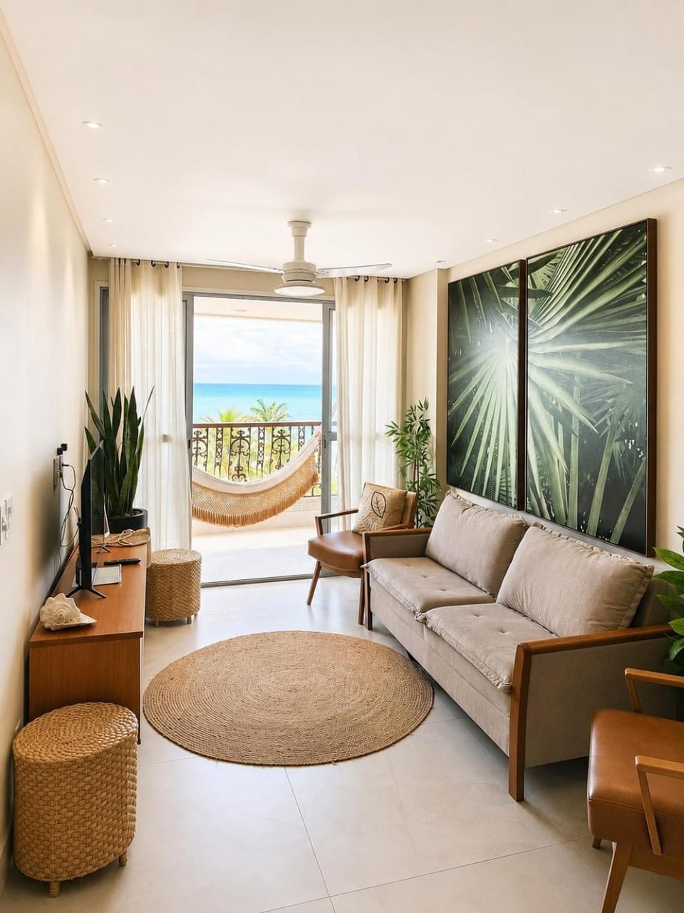 View (from property/room), Living room, Sea view