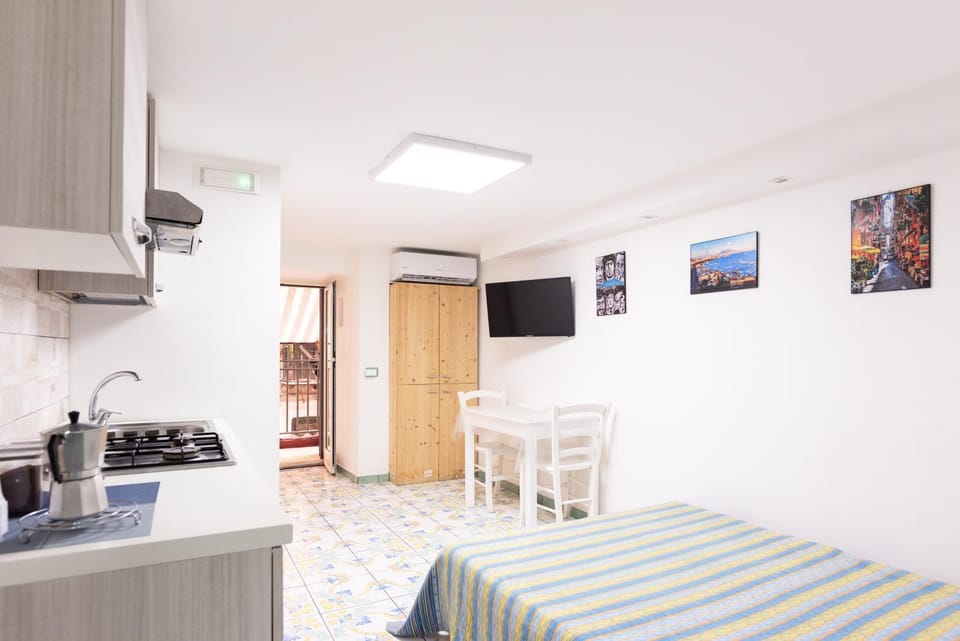 Bed, Kitchen or kitchenette, Photo of the whole room, Dining area, Bedroom, minibar, oven, pet friendly, stove