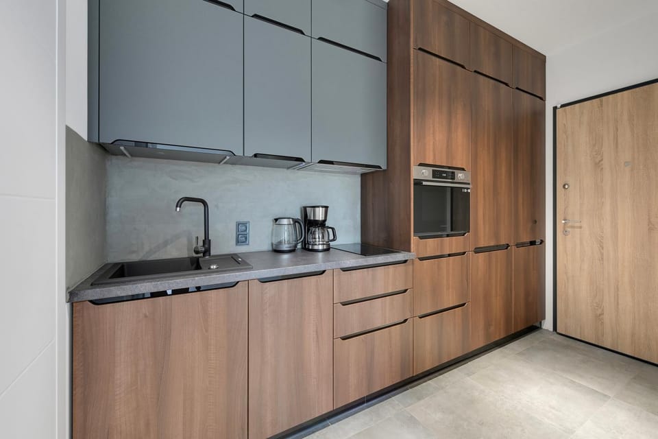 Kitchen or kitchenette, dishwasher, minibar, stove