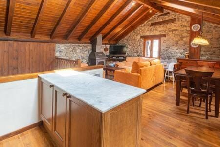 Kitchen or kitchenette, Living room, Dining area