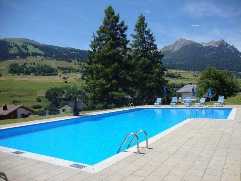 Natural landscape, Mountain view, Swimming pool