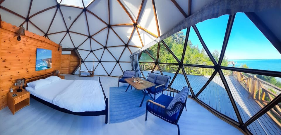 Bed, Photo of the whole room, Bedroom, Sea view