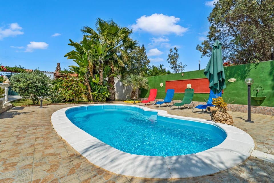 Property building, Living room, Swimming pool