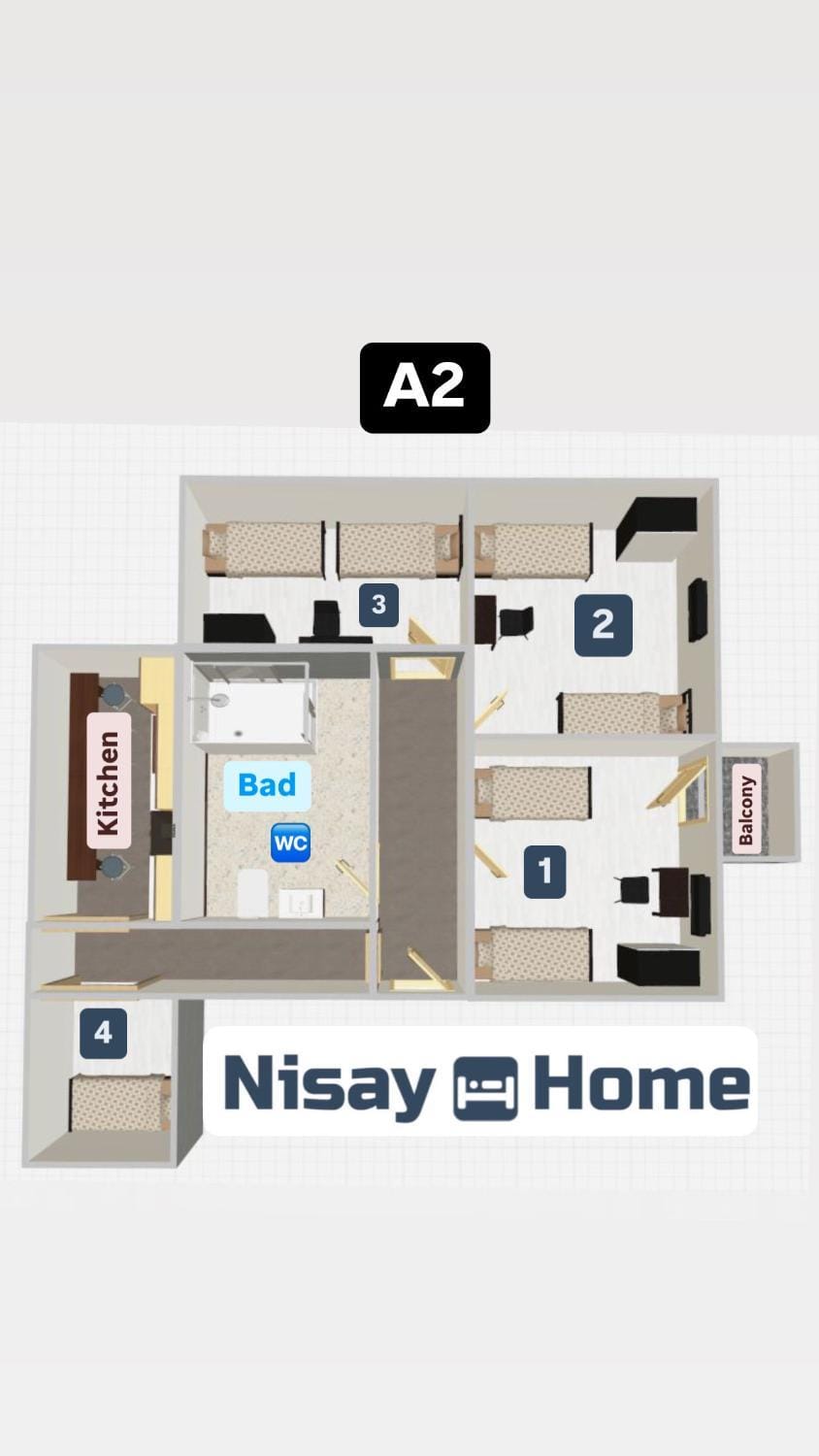 Nisay Home - 4 Room Apartment - A2 Apartment in Ludwigsburg