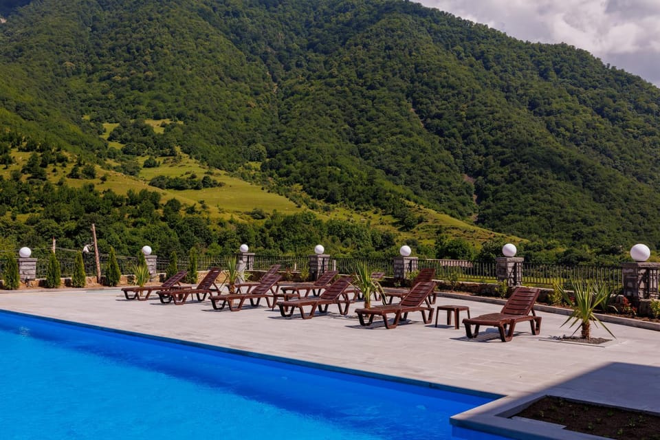 Natural landscape, Mountain view, Pool view, Swimming pool