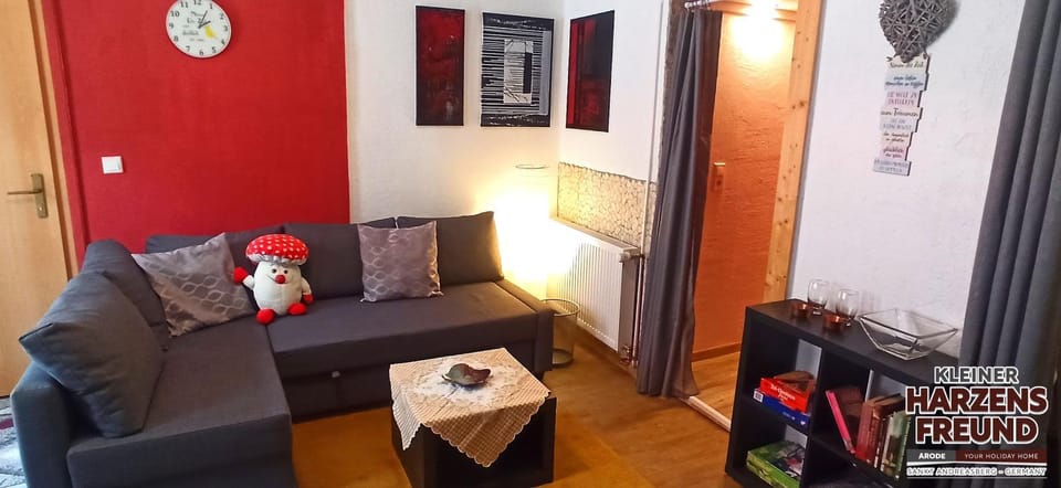 Bed, Living room, Seating area