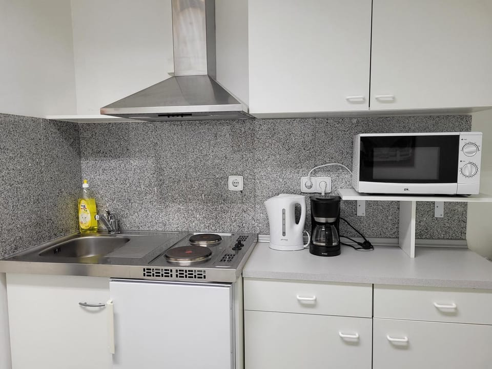 Coffee/tea facilities, Kitchen or kitchenette, minibar, stove