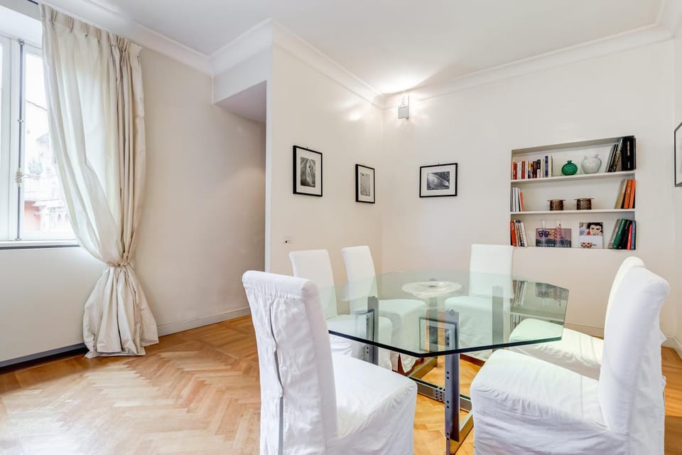 Library, Living room, Seating area, Dining area