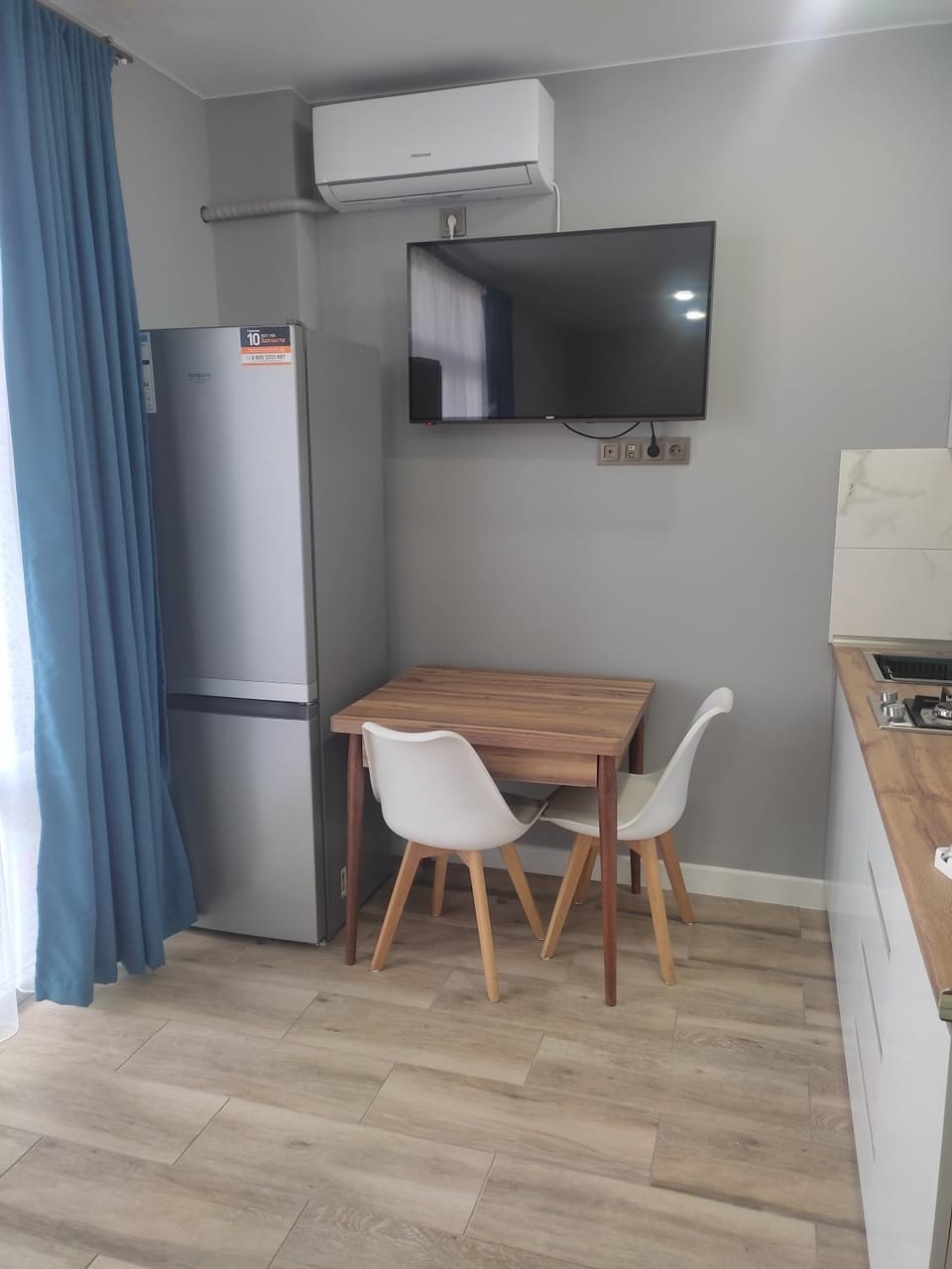TV and multimedia, Kitchen or kitchenette, Dining area, air conditioner