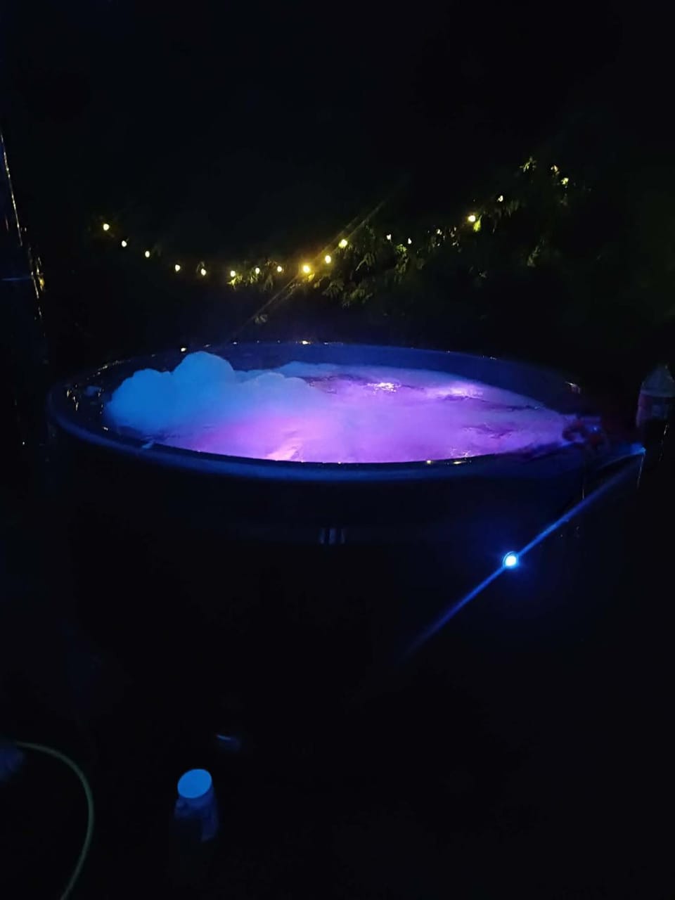 Night, Natural landscape, Hot Tub