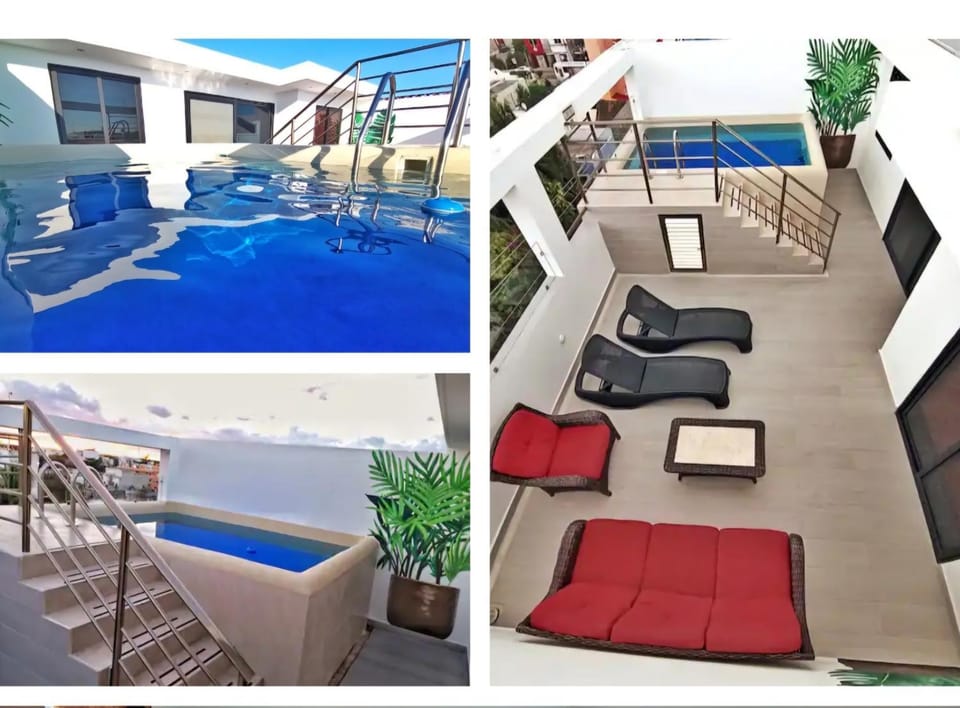 Balcony/Terrace, Seating area, Evening entertainment, Pool view, Swimming pool, sunbed