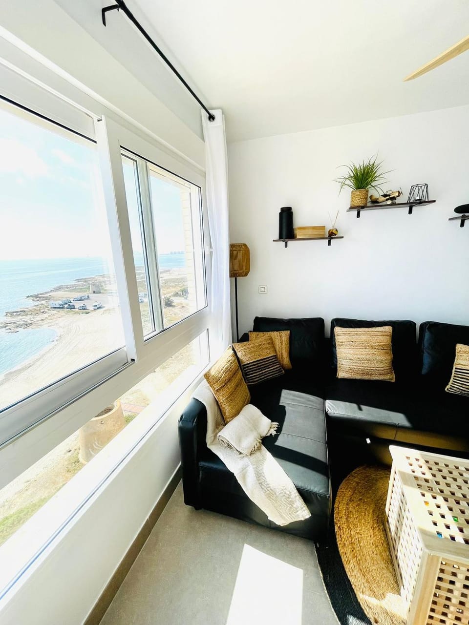 Living room, Seating area, Sea view