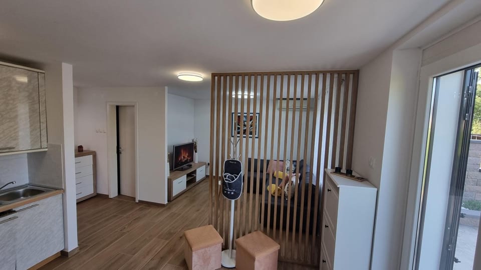 Kitchen or kitchenette, Living room, Dining area