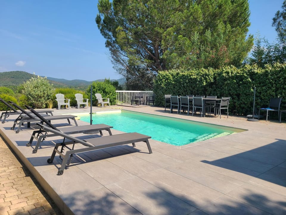 Pool view, Swimming pool, sunbed