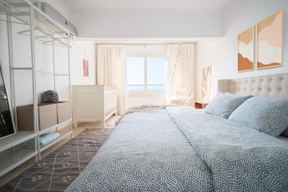 Bed, Photo of the whole room, Bedroom, Sea view, wardrobe